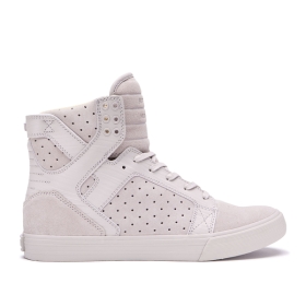 Mens Supra High Top Shoes SKYTOP Silver Cloud | AU-74243